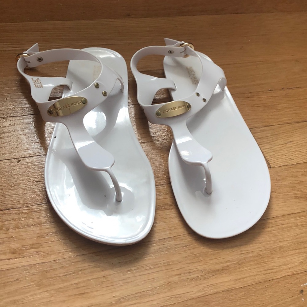 Michael Kors white sandals size 10